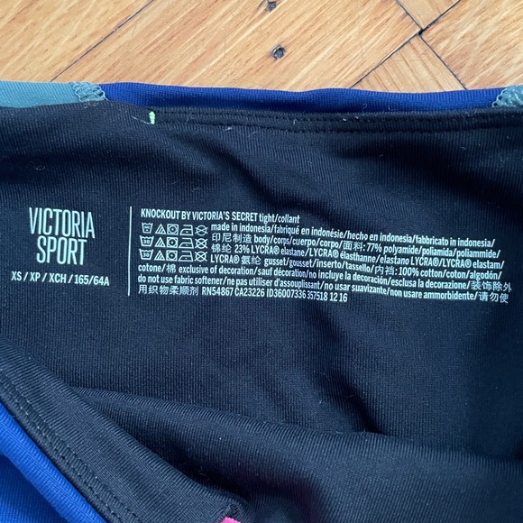 Victoria Sport Blue and Grey Leggings XS - Picture 4 of 6